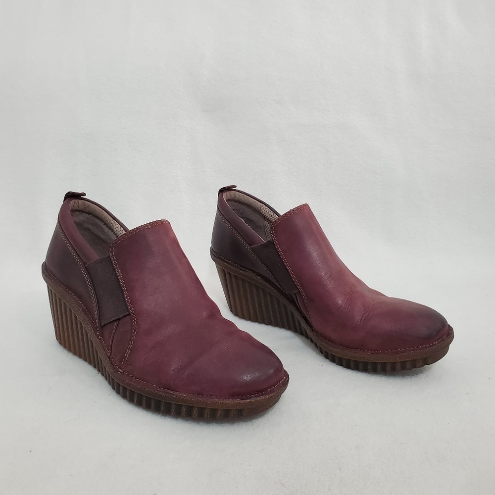 Bionica Delmar Burgundy Leather Wedges
